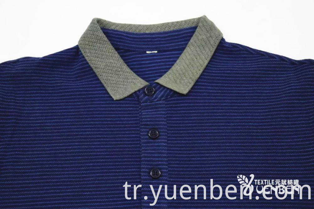 100%Cotton Jacquard Collar Long Sleeve